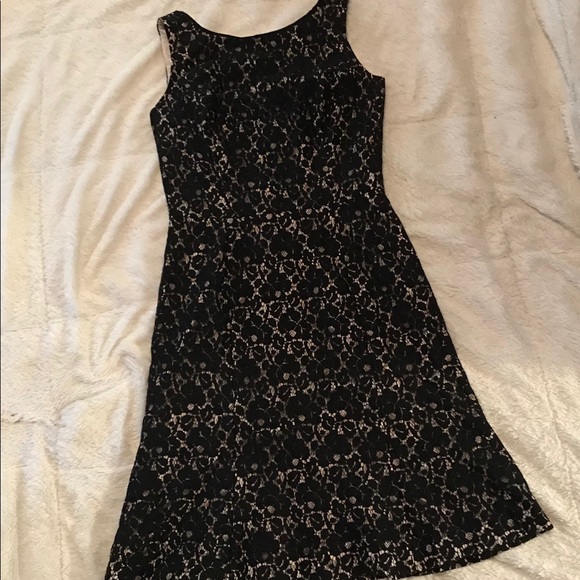 WHBM black and cream fit and flare dress - Picture 2 of 6